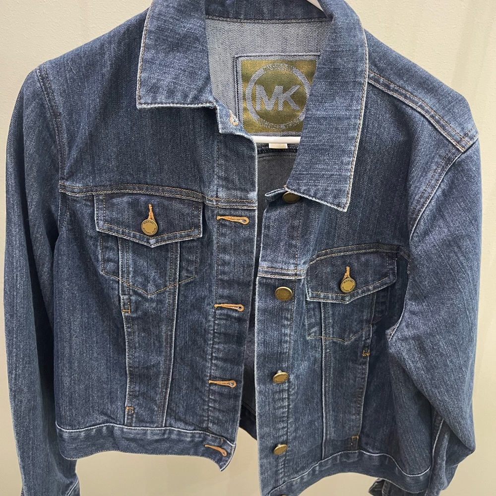 Michael Kors Denim Jacket Women’s Large Classic Blue Jean Jacket